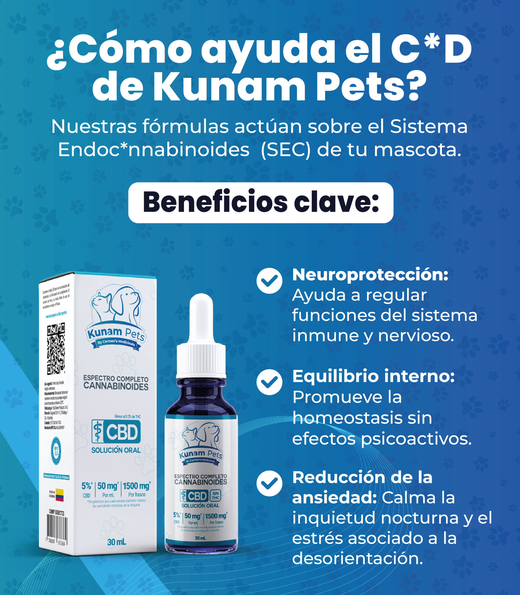 Kunampets Solución Veterinaria Especializada Espectro Completo Presentación 30 mL - Imagen 3