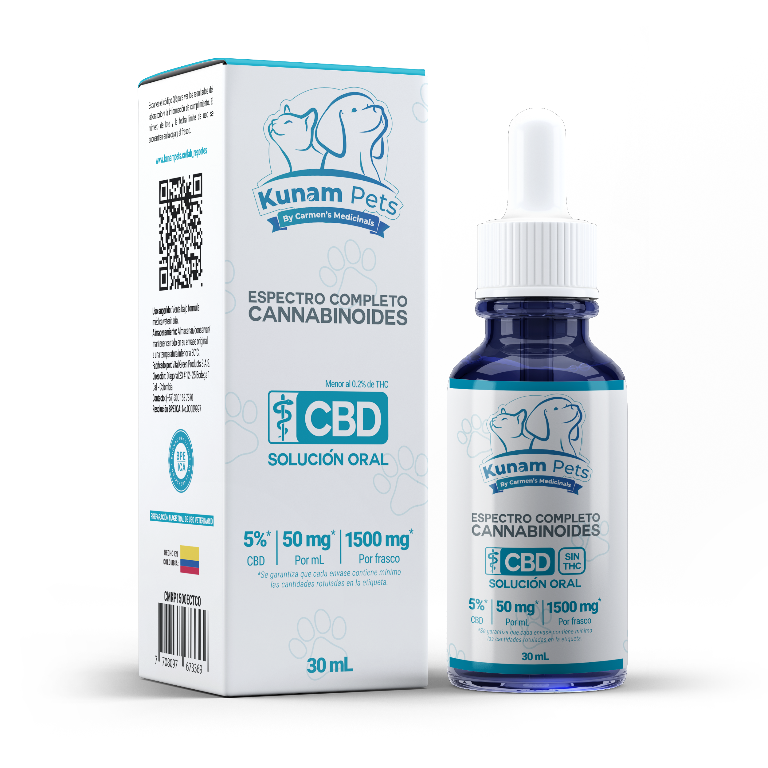 Kunampets Solución Veterinaria Especializada Espectro Completo Presentación 30 mL